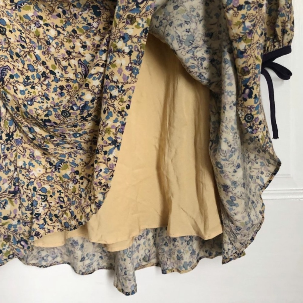 Floral Side Tie Peasant Dress - Picture 15 of 15